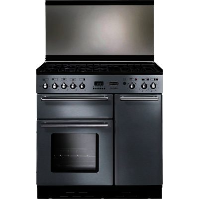 Rangemaster Toledo 90 Dual Fuel with FSD - 94520 Lidded Range Cooker in Stainless Steel